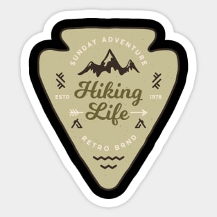 Sunday Adventure Hiking Life - Retro Sticker